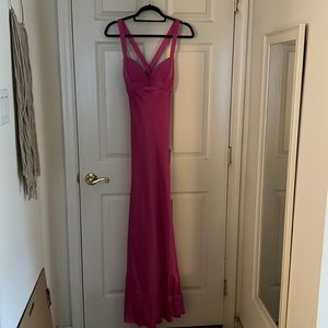 Aidan Mattox pink silk dress size 2